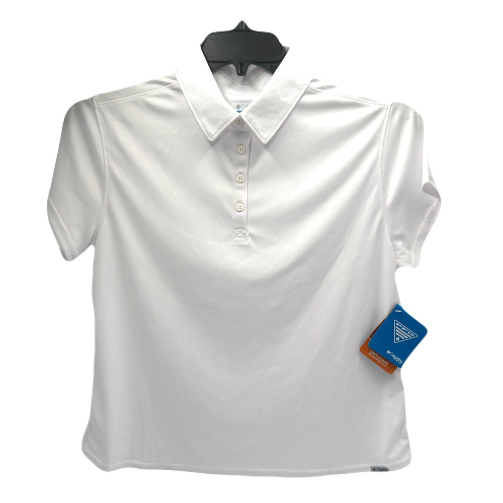 White Women’s Short Sleeve Polo Top - Unbranded